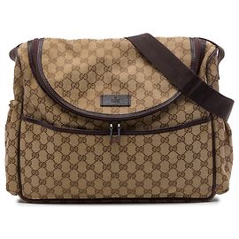 Borsa fasciatoio Gucci in tela GG beige