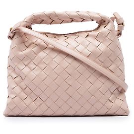 Borsa Hop Mini in Nappa Intrecciato Rosa Bottega Veneta