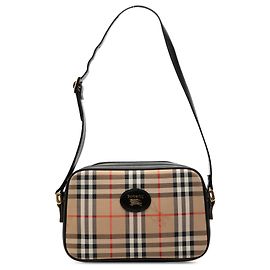 Borsa Camera Burberry in tela beige Haymarket Check