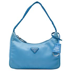 Borsa a tracolla Prada Blue Mini Tessuto Re Edition 2000