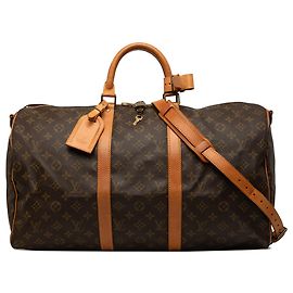 Louis Vuitton Brown Monogram Keepall Bandouliere 50