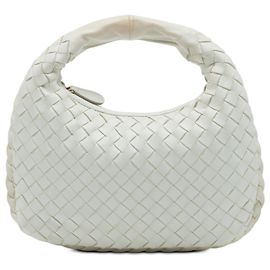 Bottega Veneta Mini Hobo Intrecciato Veneta in Nappa Bianco