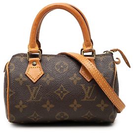 Louis Vuitton Brown Monogram Nano Speedy Bandouliere