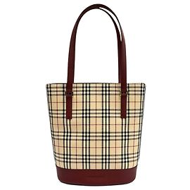 Borsa Tote Burberry Beige House Check Canvas