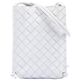 Bottega Veneta Handyhalter aus weißem Nappa Intrecciato