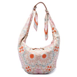 Borsa Hobo LOEWE in seta stampata Anagram bianca