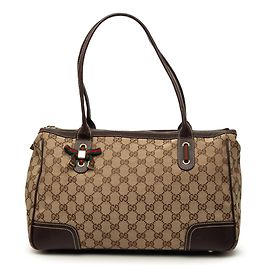 Borsa a tracolla Gucci Princy in tela GG beige