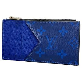 Porta carte e monete Louis Vuitton Taigarama in Cobalt