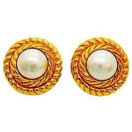 Orecchini a cerchio placcati oro Chanel