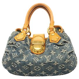 Sac à main Louis Vuitton Monogram Denim Pleaty
