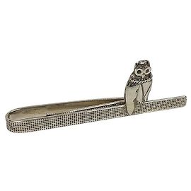 Hermès Hermes Silver Owl Tie Clip
