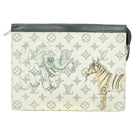Louis Vuitton Monogram Savannah Pochette Voyage MM Clutch Bag