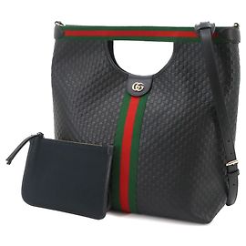 Gucci Ophidia GG geprägte schwarze Tote Handtasche