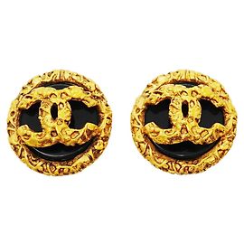 Orecchini a clip Chanel placcati oro e neri