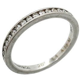 Anello fede in platino e diamanti Tiffany & Co.