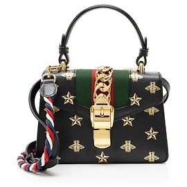 Gucci Calfskin Bee & Star Sylvie Mini Top Handle