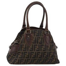 FENDI Bolso de lona Zucca Marrón 8BN157