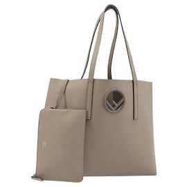 FENDI F's Tote Bag Leather Gray 8BH348