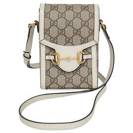 Gucci Horsebit 1955 GG Coated Canvas with Leather Mini