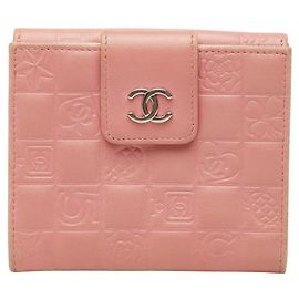 Portafoglio bi-fold Chanel Icon Line Coco Mark con doppia chiusura a pressione