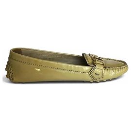 Mocassini Louis Vuitton in pelle verniciata beige