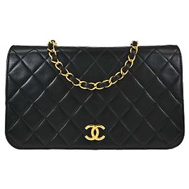 Chanel Vintage Full Flap Quilted Lambskin Small