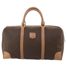 Céline Celine Vintage Duffle Canvas and Leather