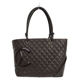 Sac Cabas Chanel Cambon en cuir matelassé Large