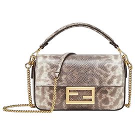 Borsa Fendi Baguette in pelle di pitone