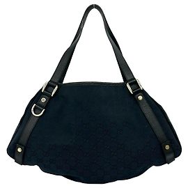 Borsa Tote GUCCI Vintage in tela GG Logo e pelle