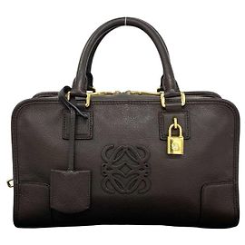 Borsa a mano in pelle Loewe Amazona 28 Anagram Logo