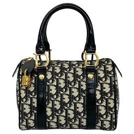 Borsa Christian Dior con motivo Trotter nera