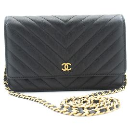 Chanel Wallet on Chain Chevron Caviar