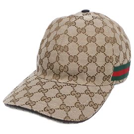 Cappellino da baseball Gucci in tela GG beige