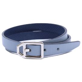 Hermès Hermes C-Stamp Leather Double Tour Bracelet