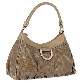 Borsa a tracolla GUCCI GG Crystal Coated Canvas Gold 190525 Auth 197749