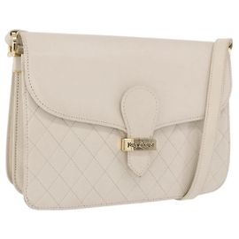Borsa a tracolla SAINT LAURENT in pelle Ivory Gold Auth 200890A