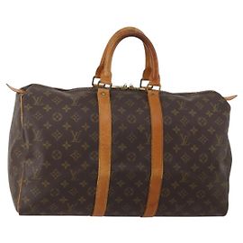 LOUIS VUITTON Monogram Keepall 45 Boston Bag M41428 LV Auth 197047