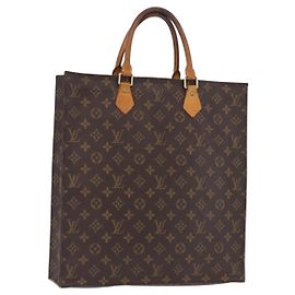 LOUIS VUITTON Monogram Sac Plat Hand Bag M51140 LV Auth ka5853