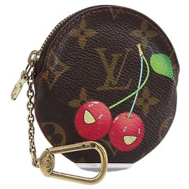 LOUIS VUITTON Monogram Cherry Porte Monnaie Ron Coin Purse M95043 Auth 199691V