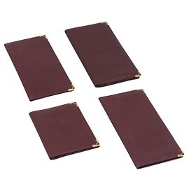 Portafoglio CARTIER Must Line in pelle 4 Set Bordeaux Gold Auth 196752