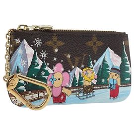 LOUIS VUITTON Monogram Vivienne Ice Skating Pochette Cles M82620 LV Auth 200665M