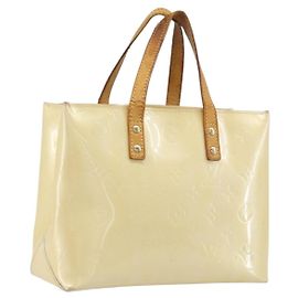 LOUIS VUITTON Monogram Vernis Reade PM Hand Bag Gris M91145 LV Auth 198934