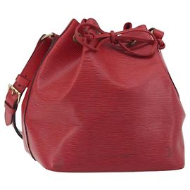 Borsa a tracolla LOUIS VUITTON Epi Petit Noe Rossa M44107 LV Auth 196245