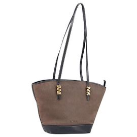 LOEWE Velazquez Tote Bag aus Leder, Braun Gold, authentisch 196877