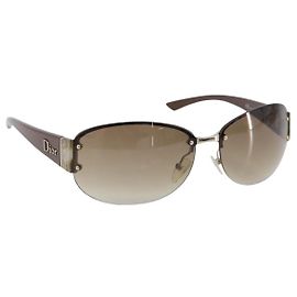 Gafas de sol Christian Dior plástico Brown Auth yk20743M