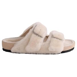Birkenstock Mules aus Leder Beige Größe 42