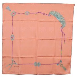 Sciarpa CARTIER in seta rosa autentica am12338M