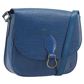 Borsa a tracolla LOUIS VUITTON Epi Saint Cloud GM Blue M52195 LV Auth 199031