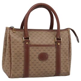Borsa a mano GUCCI Micro GG Supreme PVC Beige Gold 000 101 0140 Auth 197669